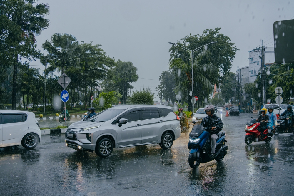Scooters And Monsoon Season in thailand